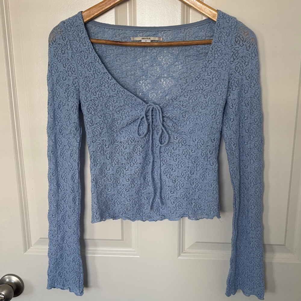 Kimchi Blue Lace Tie-Front Top